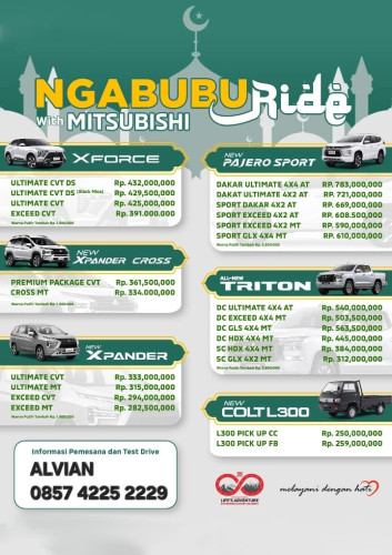 Pricelist Harga Mitsubishi brebes 2025